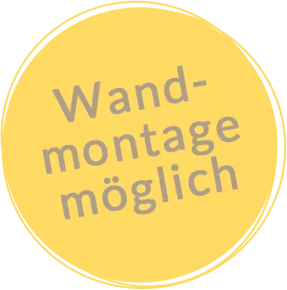 Optionale Befestigung zur Wandmontage verfügbar